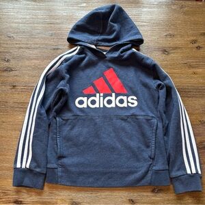 3/27$ Adidas Kids Blue Hoodie with Red and White Accents size 10/12